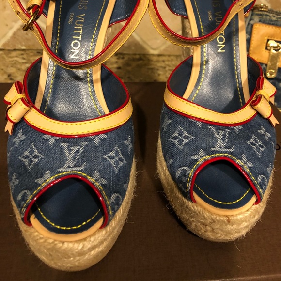 COPY - COPY - Louis Vuitton denim wedge - Picture 4 of 8